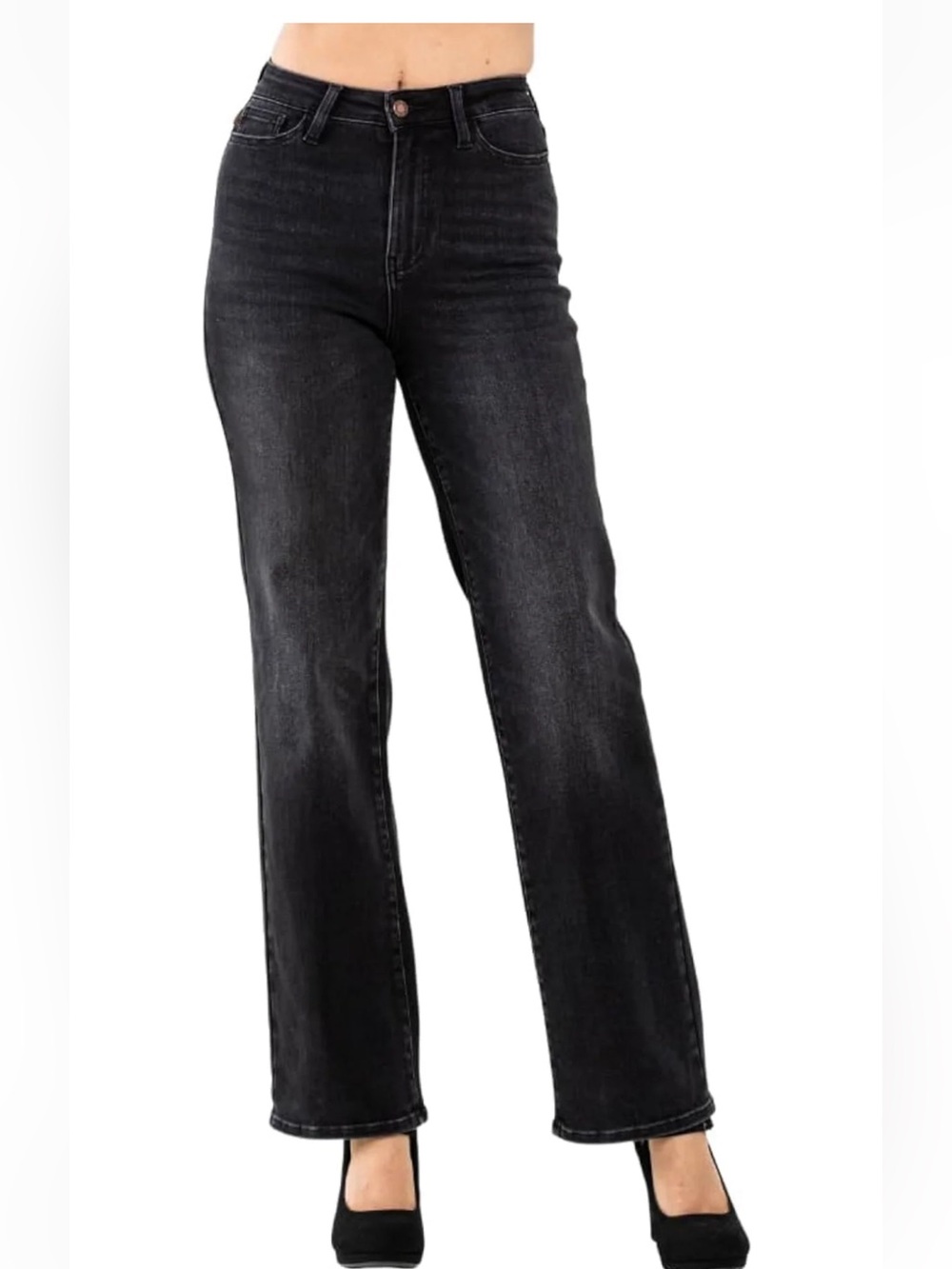 Judy Blue high rise straight leg jeans size 13/31 black wash